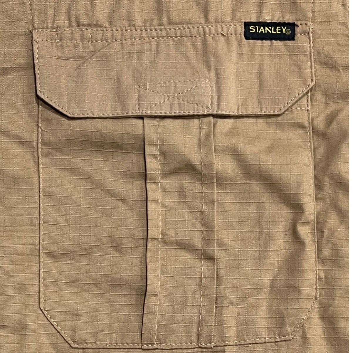 Nwt Stanley Workwear Shirt Mens 2xl Tan Ripstop Utility Gorpcore Tactical Rugged — image 4 of 8